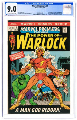 MARVEL PREMIERE #1 CGC 9.0 OW WHITE 🔥 1st ADAM WARLOCK & ORIGIN