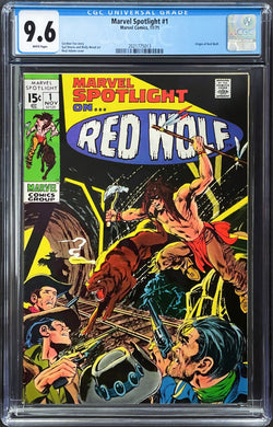 MARVEL SPOTLIGHT #1 CGC 9.6 WHITE PAGES 💎 ORIGIN & 1st RED WOLF 1971