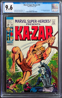 MARVEL SUPER HEROES #19 CGC 9.6 OW White Pages 🔥 1st KA-ZAR SOLO