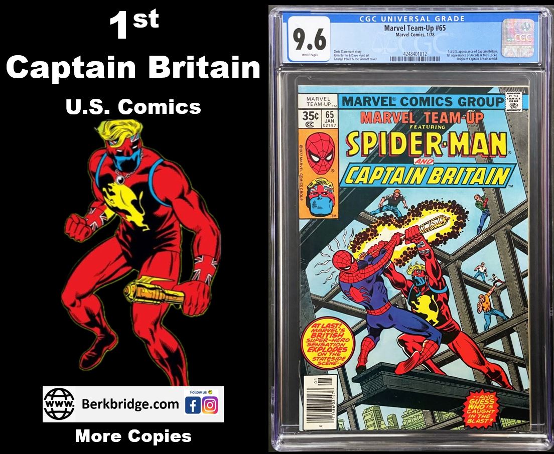 MARVEL TEAM-UP #65 CGC 9.6 WHITE PAGES 💎 1st U.S. CAPTAIN BRITAIN (1012)