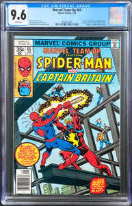 MARVEL TEAM-UP #65 CGC 9.6 WHITE PAGES 💎 1st U.S. CAPTAIN BRITAIN (4005)