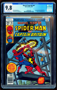 MARVEL TEAM-UP #65 CGC 9.8 WHITE PAGES 💎 1st U.S. CAPTAIN BRITAIN