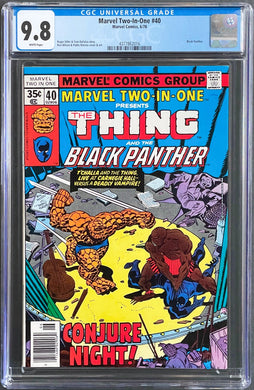 MARVEL TWO IN ONE #40 CGC 9.8 WHITE PAGES 💎 BLACK PANTHER