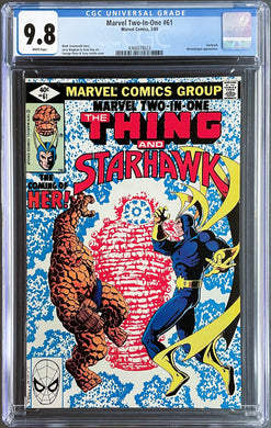 MARVEL TWO IN ONE #61 CGC 9.8 WHITE PAGES 💎 DIRECT EDITION