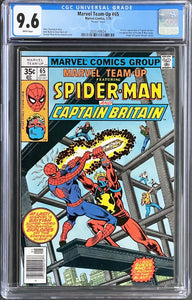 Marvel Team-Up #65 CGC 9.6 WHITE 1978 PIZZAZZ Insert (Unpressed)