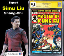 Load image into Gallery viewer, Master of Kung Fu #21 CGC 9.8 SS Simu Liu Shang-Chi 1974 Marvel Comics 1 of 1 Signed