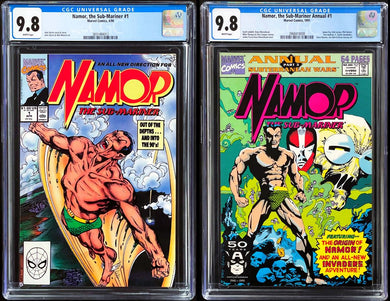 NAMOR THE SUB-MARINER #1 + ANNUAL #1 CGC 9.8 WHITE PAGES 💎 SET OF 2