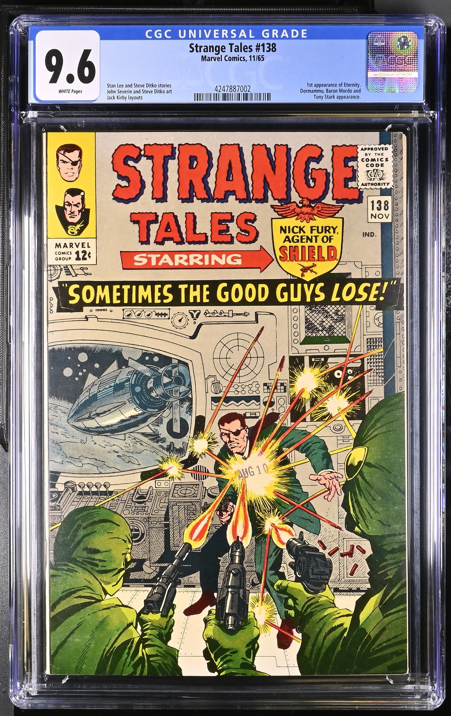 STRANGE TALES #138 CGC 9.6 WHITE PAGES 💎 1st ETERNITY