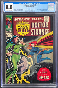 STRANGE TALES #150 CGC 8.0 OW WHITE PAGES 💎 1st JOHN BUSCEMA MARVEL WORK