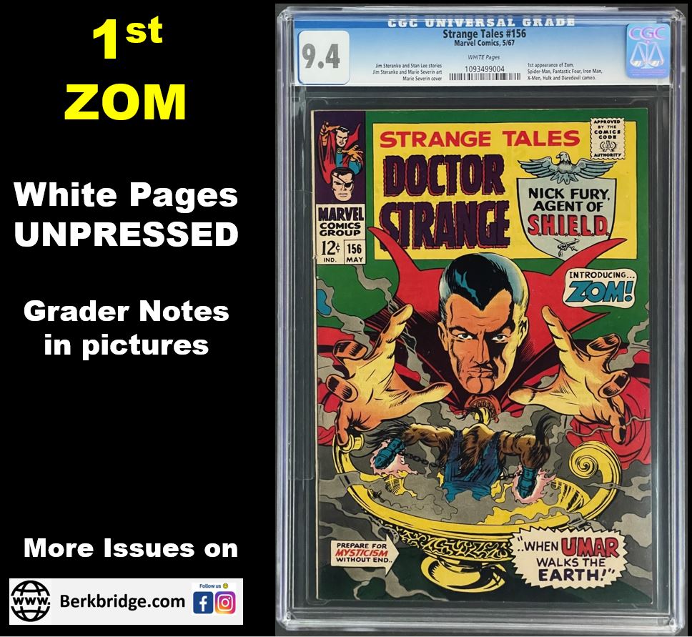 STRANGE TALES #156 CGC 9.4 WHITE PAGES 💎 1st ZOM 1967 Silver Age Marvel Comics