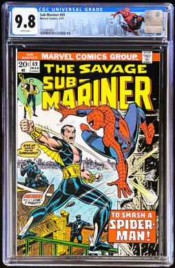 Sub-Mariner #69 CGC 9.6 White Pages Amazing Spider-Man App 1974 Marvel Comics