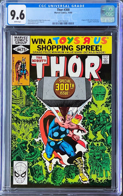 THOR #300 CGC 9.6 WHITE PAGES (Unpressed) 🔥 1st New Gods + Origin Odin