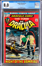 Load image into Gallery viewer, TOMB OF DRACULA #1 CGC 8.0 WHITE PAGES 💎 1st DRACULA (UNPRESSED)