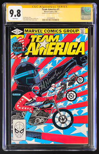 Team America #1 CGC 9.8 SS 1982 Marvel Comics Signed Ed Hannigan