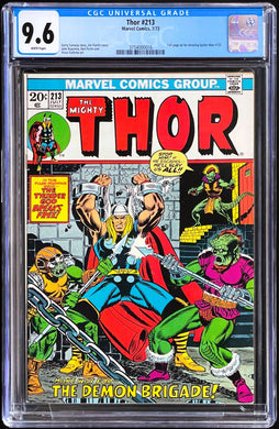 Thor #213 CGC 9.6 White Pages 1973 Marvel Amazing Spider-Man 122 Full Page Ad