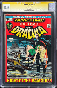 Tomb of Dracula #1 CGC 8.5 SS White Signed Neal Adams 1972 Marvel Comics 1st Appearance