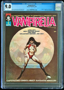 VAMPIRELLA #1 CGC 9.0 WHITE PAGES  💎 1969 ORIGIN & 1st APPEARANCE