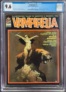 Vampirella #7 CGC 9.6 WHITE 1970 Warren FRANK FRAZETTA Cover