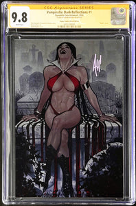 Vampirella Dark Reflections #1 CGC 9.8 SS Adam Hughes Signed Virgin Metal Variant 2024 Dynamite