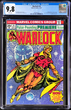 Load image into Gallery viewer, Warlock #9 CGC 9.8 White Pages 🔥 1st New Costume Marvel 1975 Jim Starlin