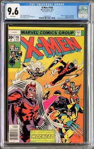 X-MEN #104 CGC 9.6 WHITE PAGES 💎 MARK JEWELERS INSERT