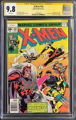 X-MEN #104 CGC 9.8 SS WHITE PAGES 🔥 SIGNED STAN LEE