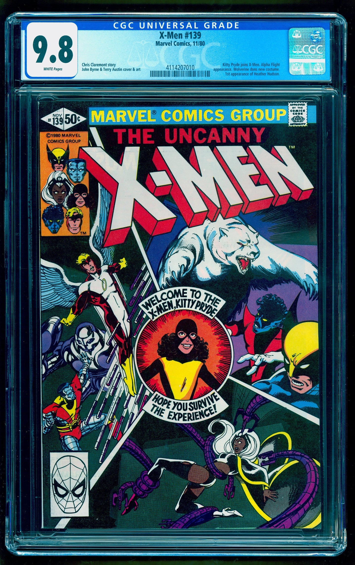 X-MEN #139 CGC 9.8 WHITE PAGES 💎 1st HEATHER HUDSON & 1st SPRITE