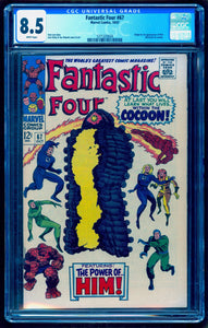 FANTASTIC FOUR #66 & #67 CGC 8.5 WHITE PAGES 💎 ORIGIN & 1st HIM