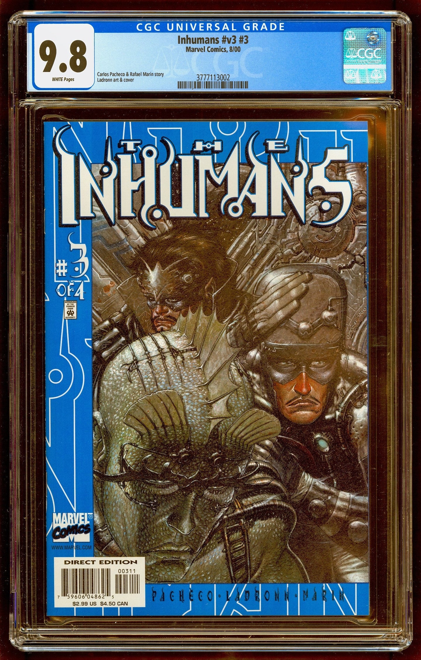 INHUMANS #3 v.3 CGC 9.8 WHITE PAGES
