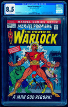 Load image into Gallery viewer, MARVEL PREMIERE #1 CGC 8.5 OFF WHITE 🔥 ORIGIN &amp; 1st ADAM WARLOCK