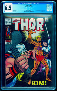 THOR #165 CGC 6.5 WHITE PAGES 🔥 1st FULL HIM ADAM WARLOCK